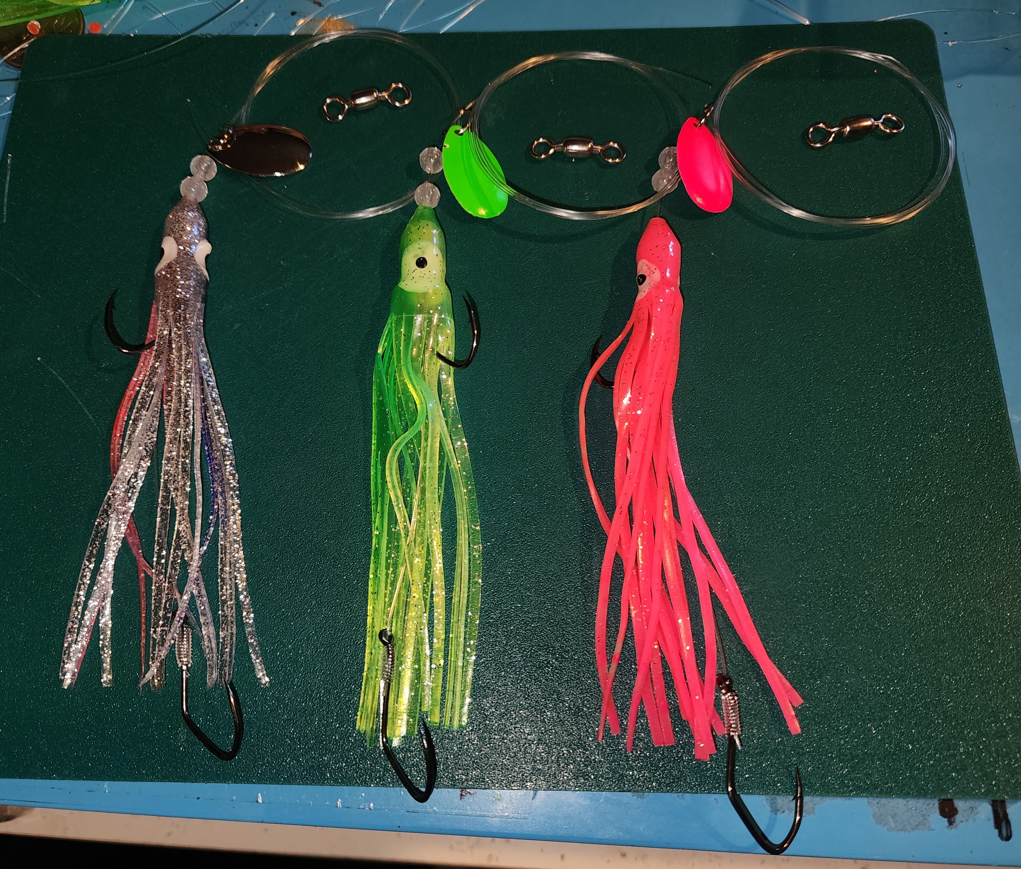 Halibut Spinner Hoochie Leader