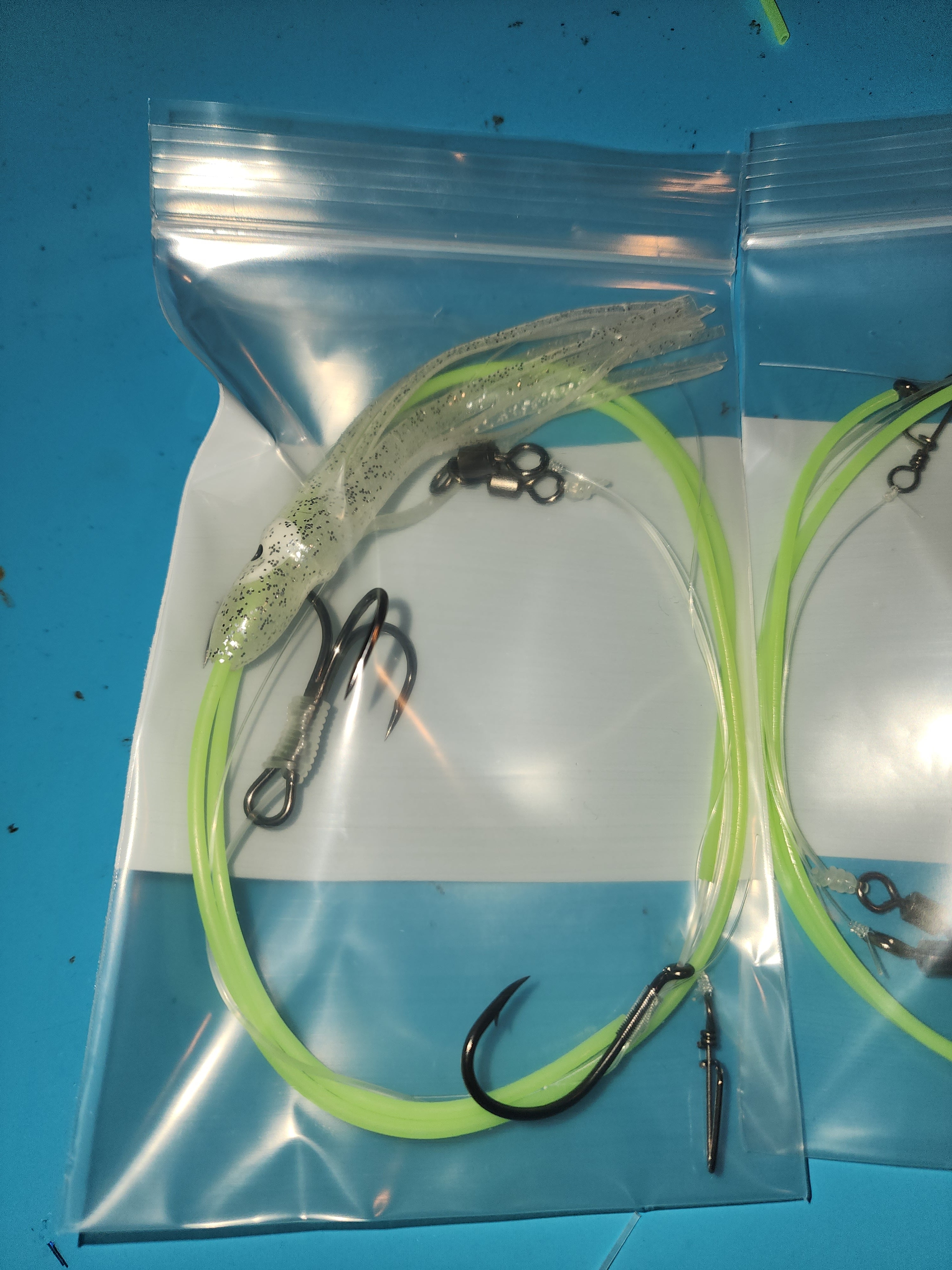 Glow Lingcod Trap rig w/Hoochie